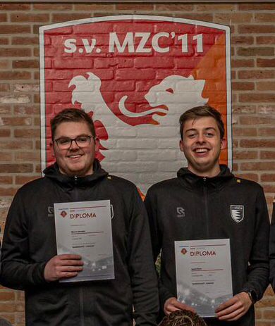Marvin en Yorick geslaagd voor VC1 junioren